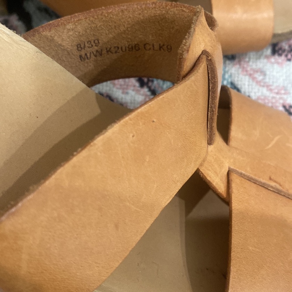 Kork-Ease Tan Leather Heel Sandals - Picture 4 of 6